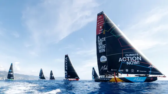 Team Malizia mit Boris Herrmann beim Ocean Race.