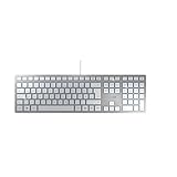 CHERRY KC 6000 SLIM, Ultraflache Design-Tastatur, Deutsches Layout (QWERTZ), Kabelgebunden (USB-A Anschluss), Leise...